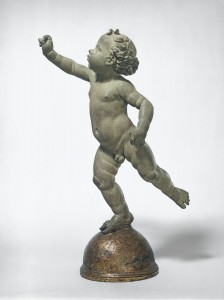 Andrea del Verrocchio, Putto Poised on a Globe, Italian, 1435 - 1488, probably 1480, unbaked clay. Washington, National Gallery, Andrew W. Mellon Collection. Photo: National Gallery