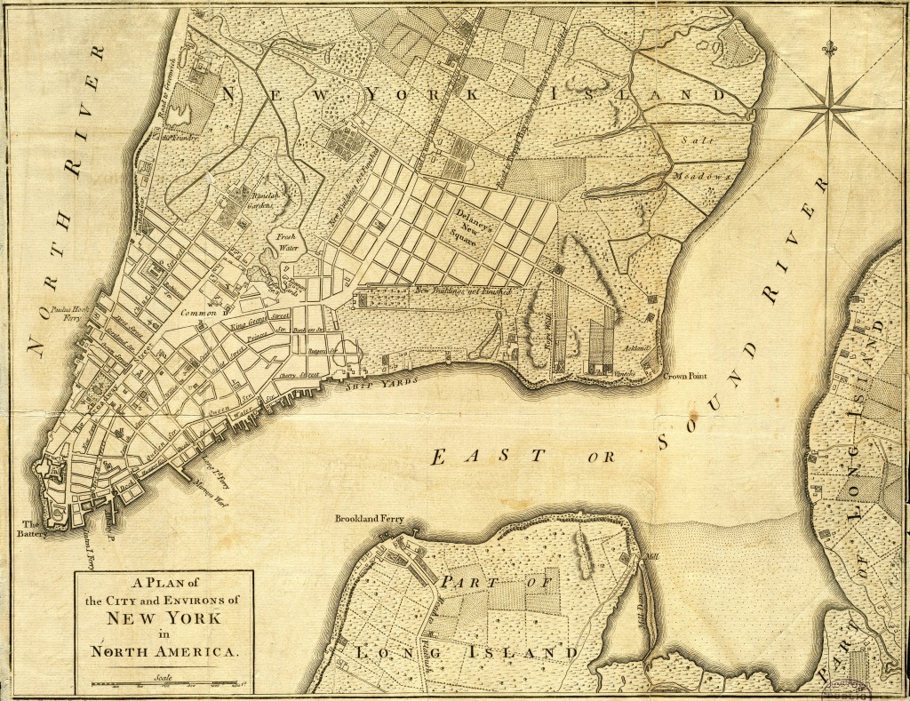 1776 map of New York. Image: Wikipedia