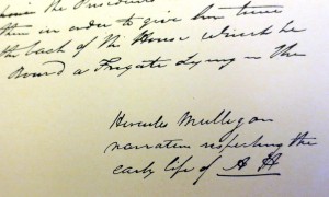 Signature of Hercules Mulligan, from O'Brien's biography.