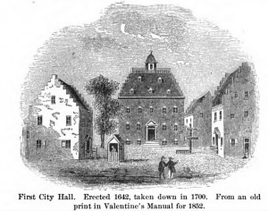 City Hall, ca. 1542-1700 19th-century rendition).