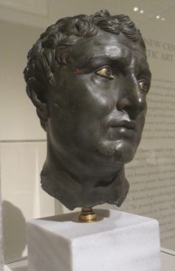 Head found at Delos, bronze with inlaid eyes, 1st c. BC. Athens, National Museum. Photo: Dianne L. Durante