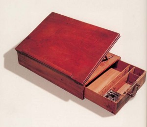 Jefferson's portable writing desk, on which he drafted the Declaration of Independence, 1776. Smithsonian Institution. Photo: Wikipedia