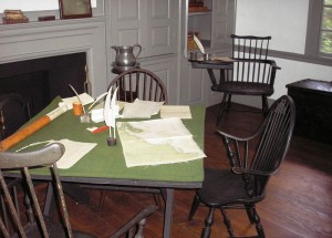 Washington's study at the Ford Mansion in Morristown, NJ, his headquarters from December 1779 to June 1780. Photo: Wikipedia