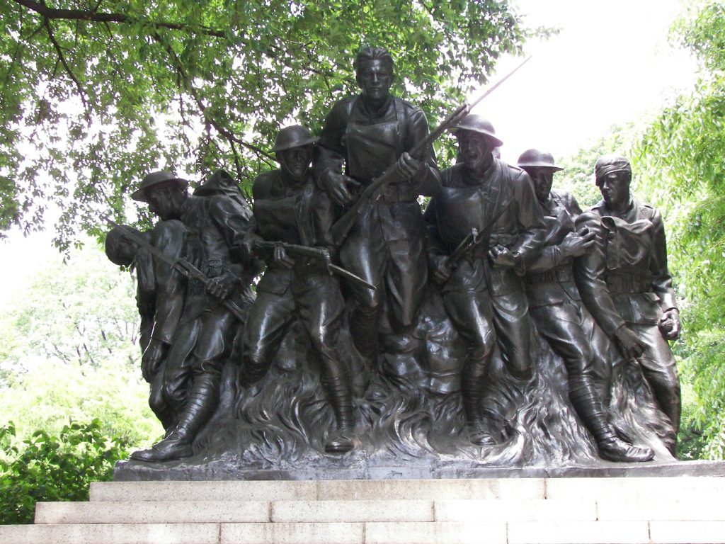 Karl Illava, 107th Infantry Monument, 1926-27. Photo copyright (c) 2016 Dianne L. Durante