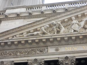 New York Stock Exchange pediment, left side. Photo copyright (c) Dianne L. Durante 2016.