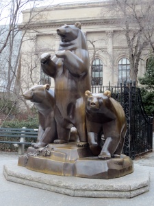 Paul Manship, Group of Bears, 1932; later cast. Pat Friedman Playground, Fifth Avenue at 79th St. Photo copyright (c) 2016 Dianne L. Durante