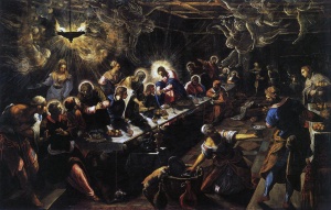 Tintoretto, Last Supper, 1592-94. Venice, San Giorgio Maggiore. Photo: Wikipedia.