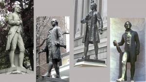 Sculptures of Alexander Hamilton in Manhattan. 1) 