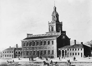 Independence Hall in the 1770s. Image: Wikipedia