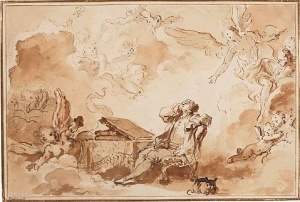 Fragonard, The Inspiration of the Artist. Private collection. Photo: MetMuseum.org