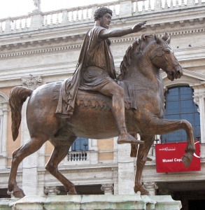 Marcus Aurelius in Rome. Photo: Wikipedia