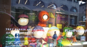 South Park window at Barney's. They look mind-bogglingly real when they "talk."